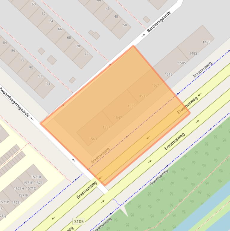 Kaart van postcodegebied 2542PB.