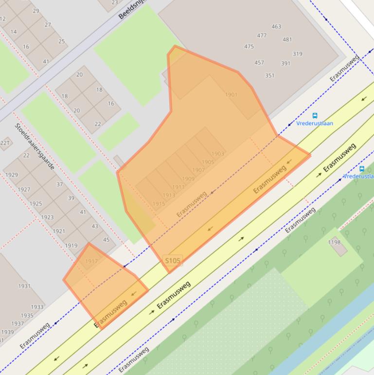 Kaart van postcodegebied 2542PK.