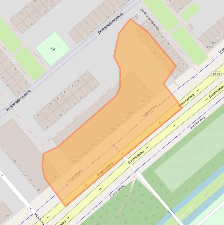 Kaart van postcodegebied 2542PL.