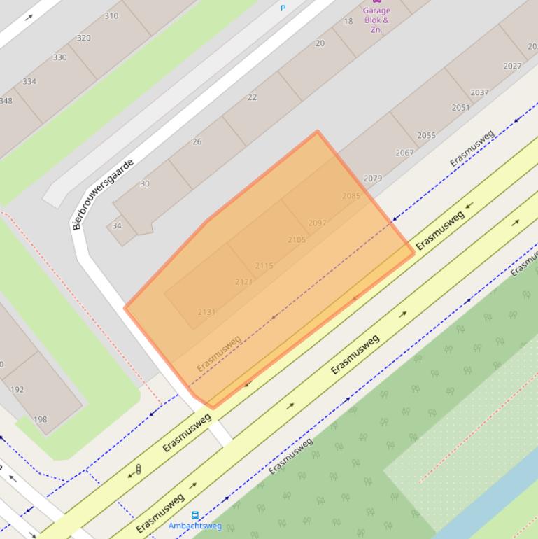 Kaart van postcodegebied 2542PP.