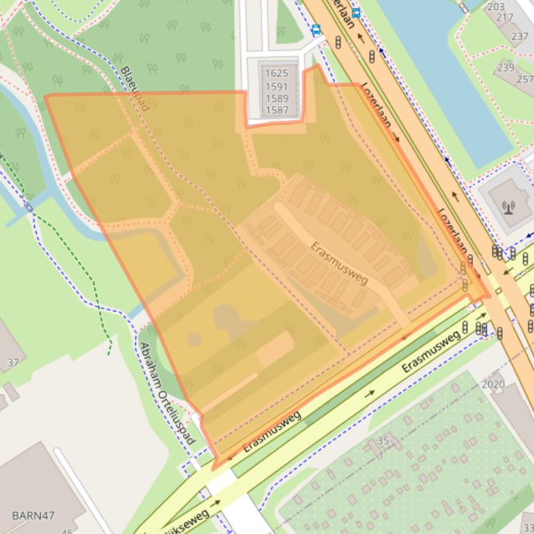 Kaart van postcodegebied 2542PR.