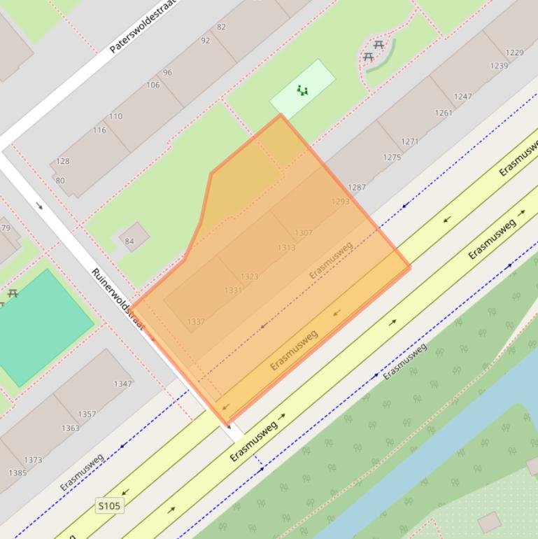 Kaart van postcodegebied 2542RC.