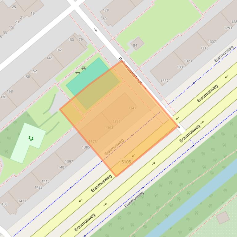 Kaart van postcodegebied 2542RD.