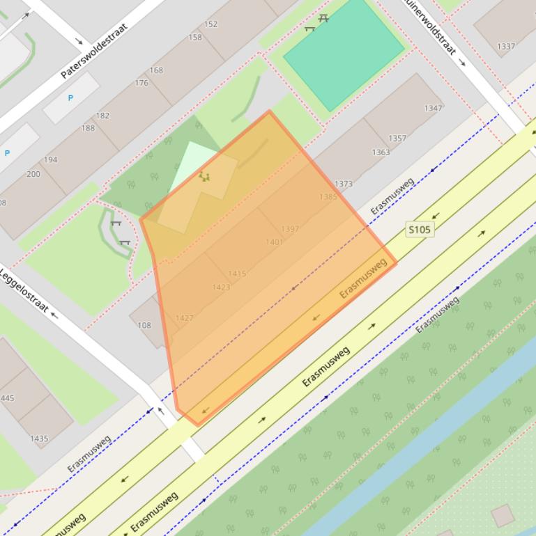 Kaart van postcodegebied 2542RE.