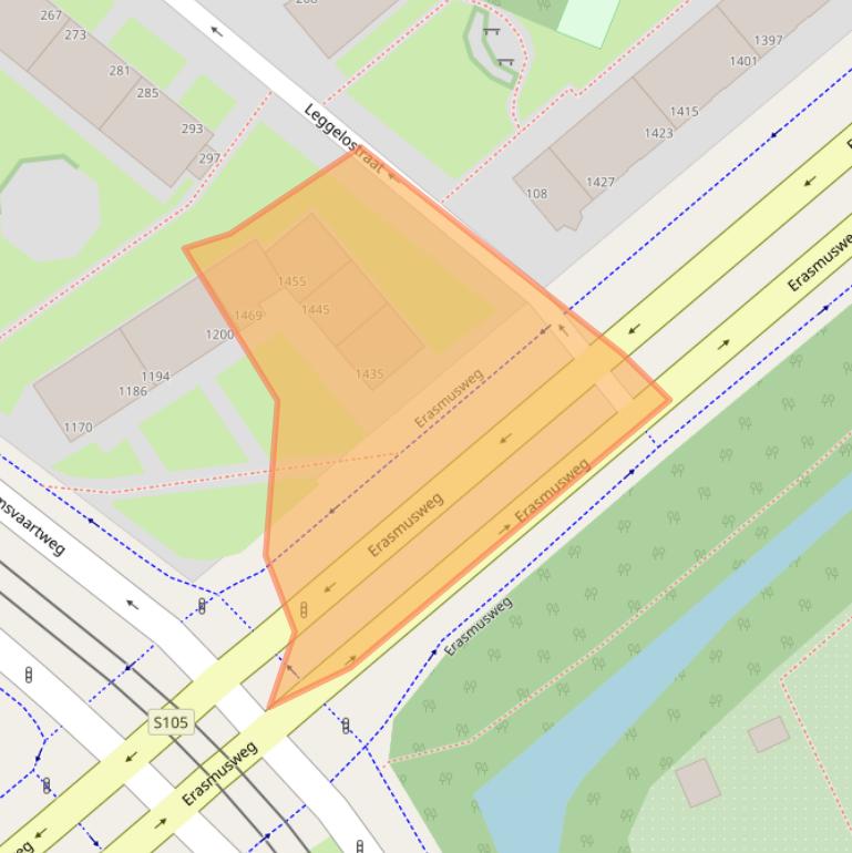 Kaart van postcodegebied 2542RG.