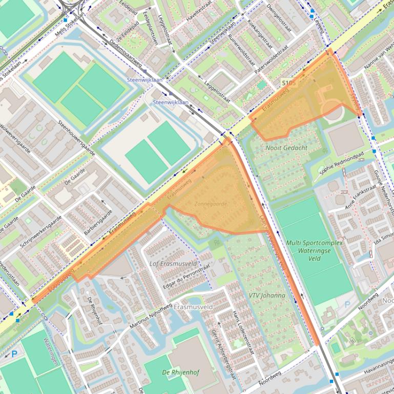 Kaart van postcodegebied 2542RK.