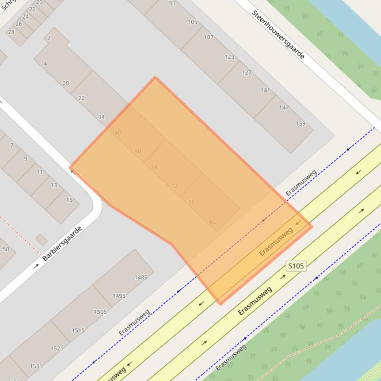 Kaart van postcodegebied 2542TN.