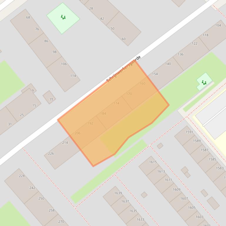 Kaart van postcodegebied 2542TW.