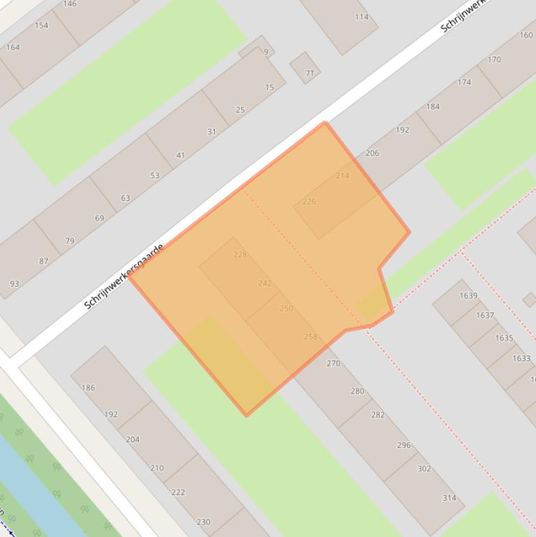 Kaart van postcodegebied 2542TX.