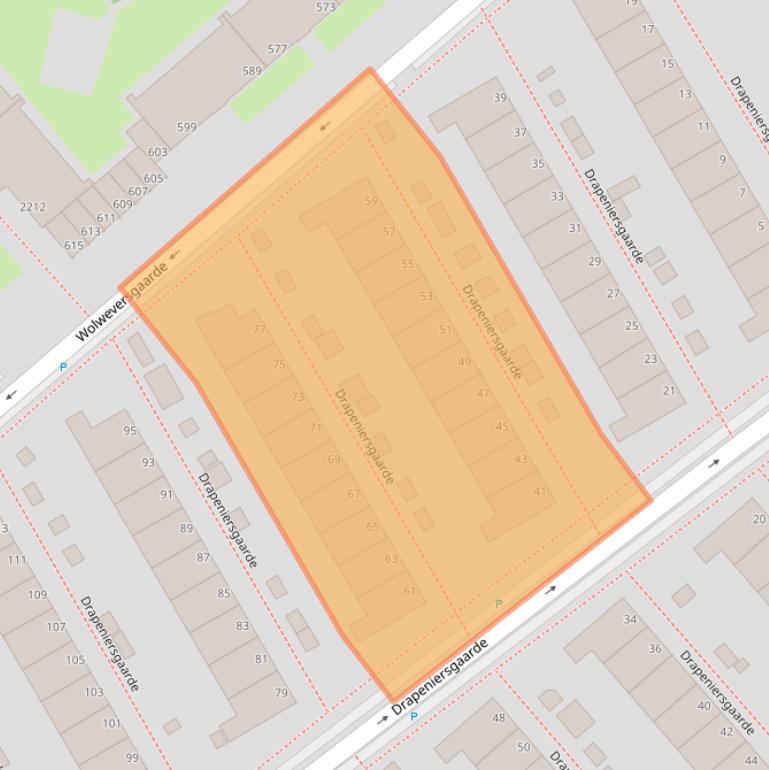 Kaart van postcodegebied 2542VL.