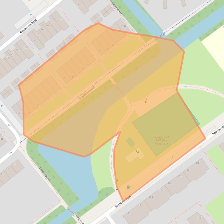 Kaart van postcodegebied 2542WZ.