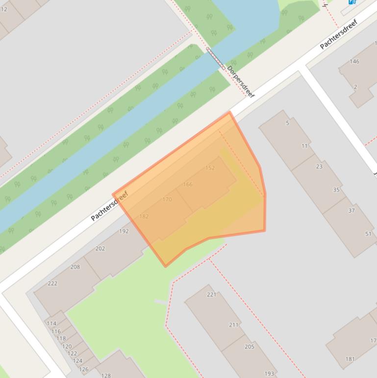 Kaart van postcodegebied 2542XM.