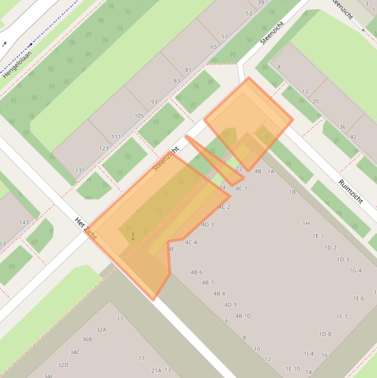 Kaart van postcodegebied 2543AG.