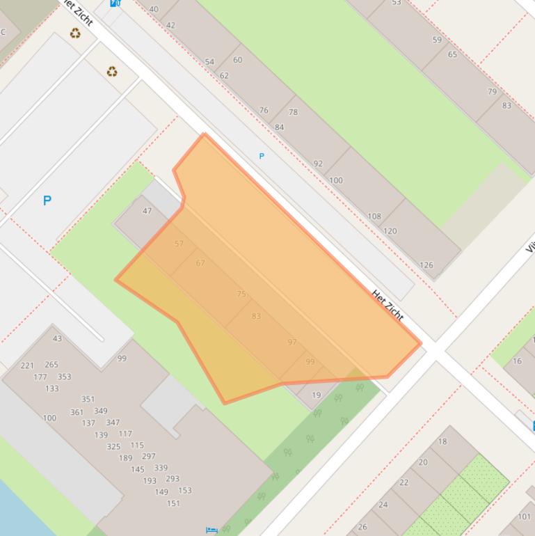 Kaart van postcodegebied 2543AK.