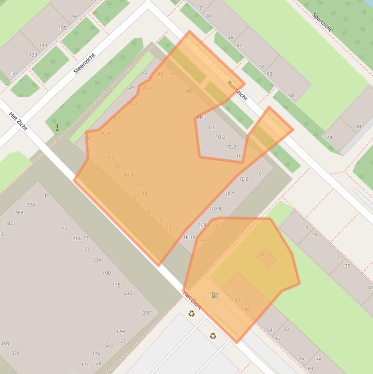 Kaart van postcodegebied 2543AM.