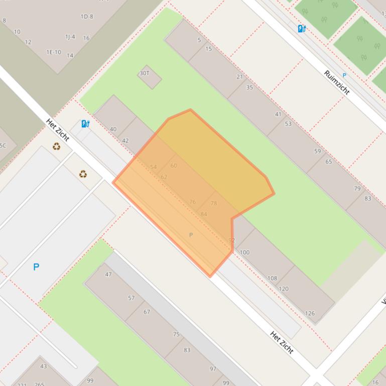 Kaart van postcodegebied 2543AN.