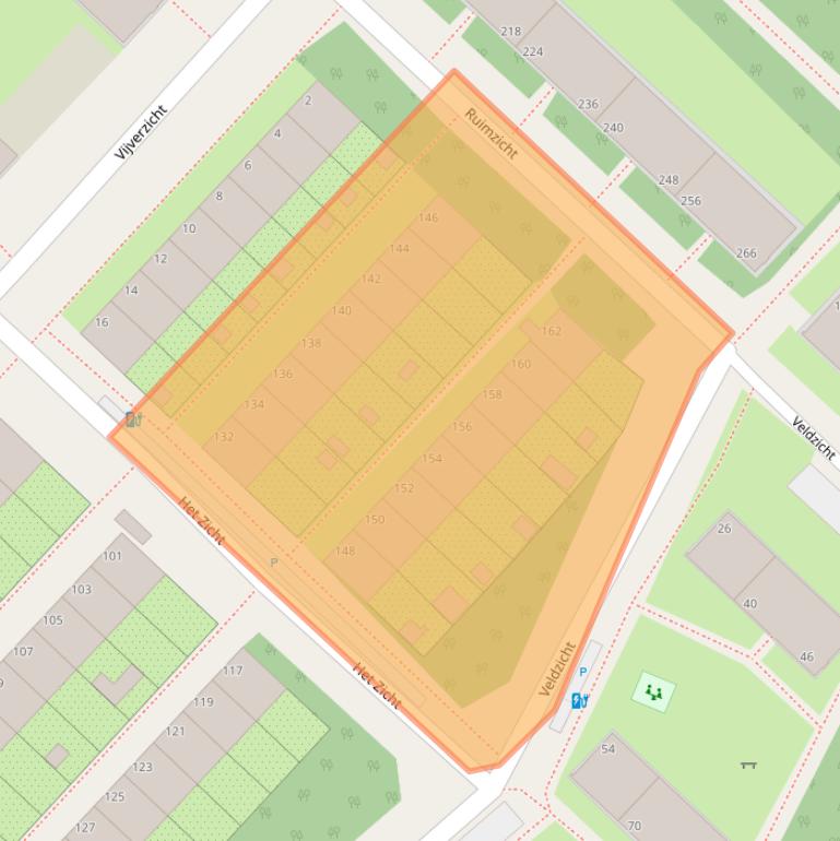 Kaart van postcodegebied 2543AR.