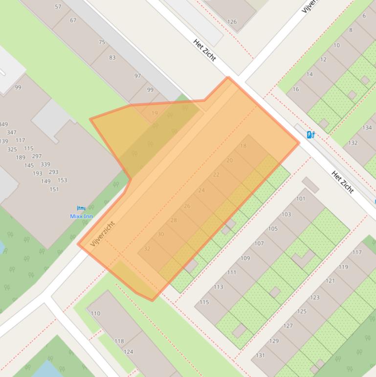 Kaart van postcodegebied 2543AT.