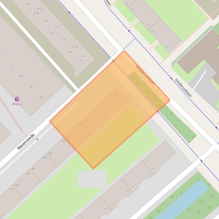 Kaart van postcodegebied 2543BC.