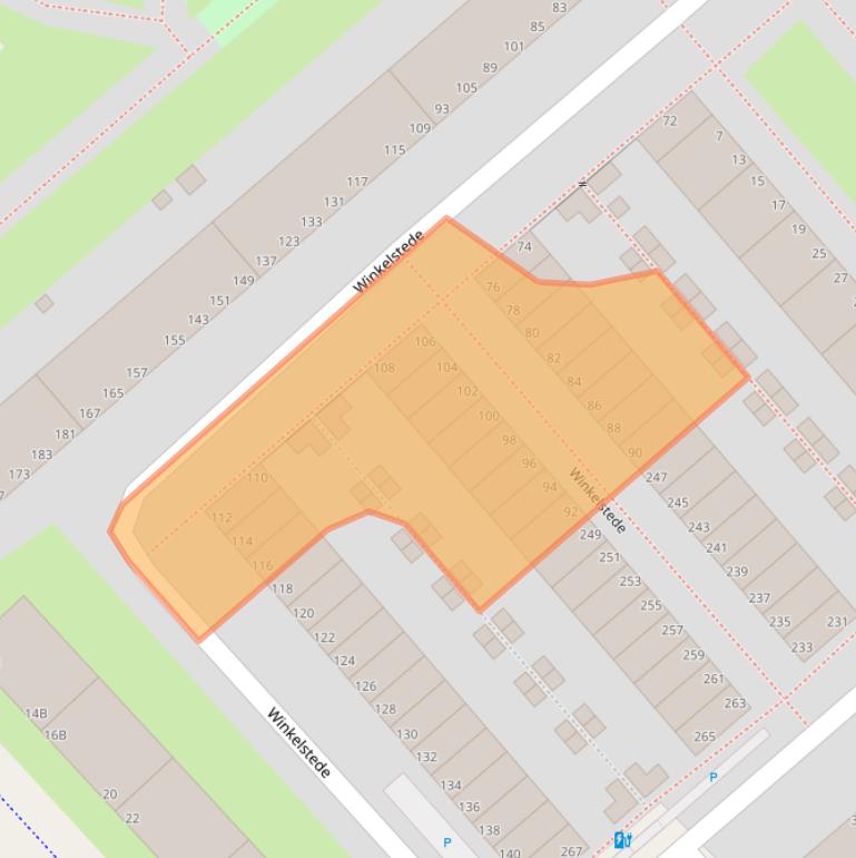 Kaart van postcodegebied 2543BS.