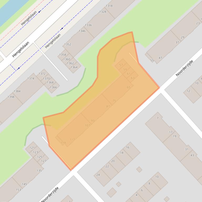 Kaart van postcodegebied 2543CP.