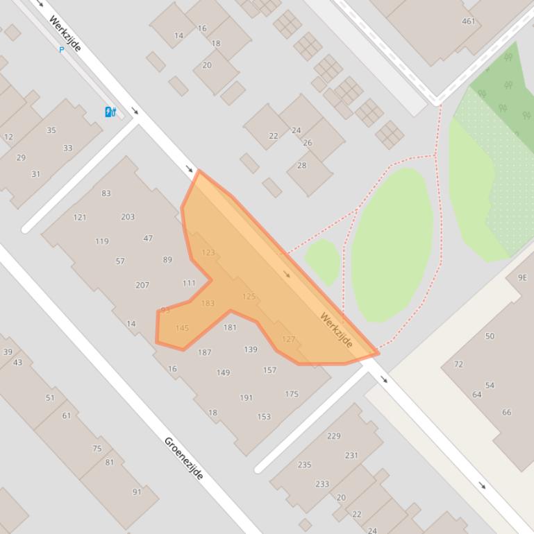 Kaart van postcodegebied 2543CX.