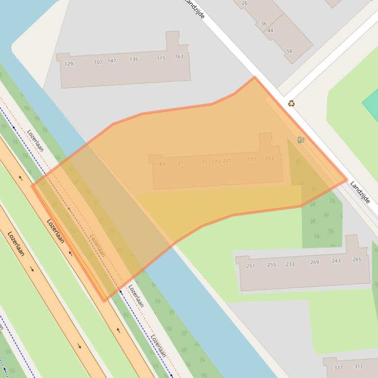 Kaart van postcodegebied 2543ED.