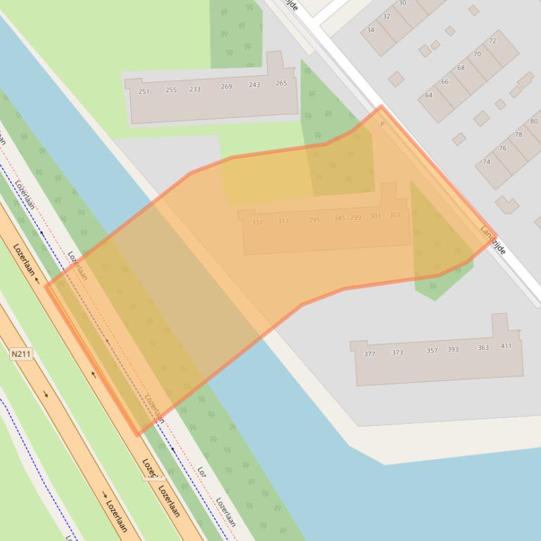 Kaart van postcodegebied 2543EG.