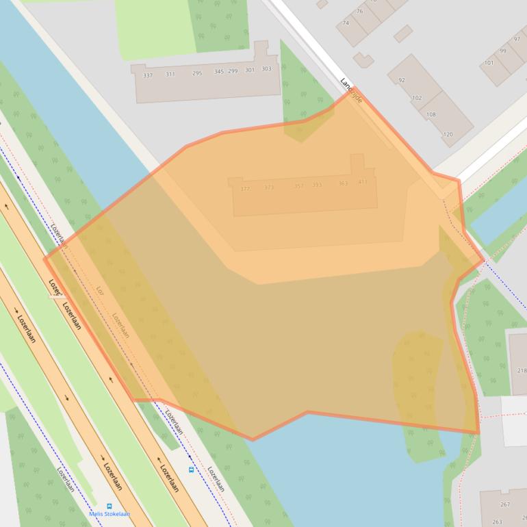 Kaart van postcodegebied 2543EH.