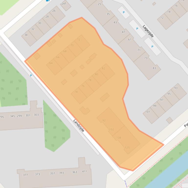 Kaart van postcodegebied 2543EK.