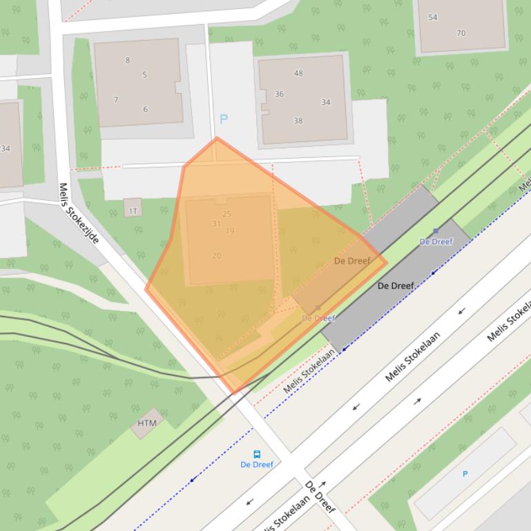 Kaart van postcodegebied 2543GB.