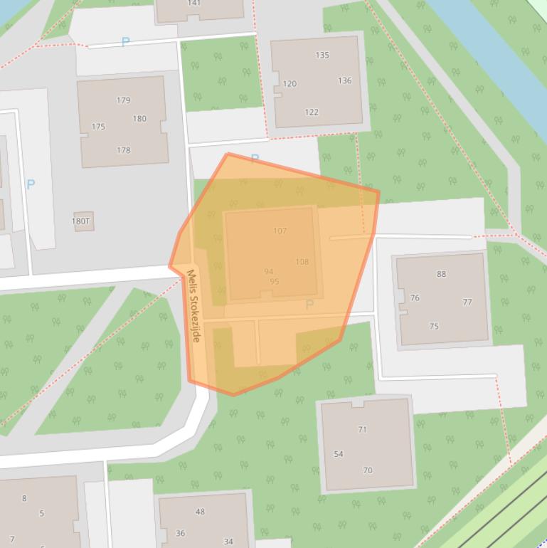 Kaart van postcodegebied 2543GG.