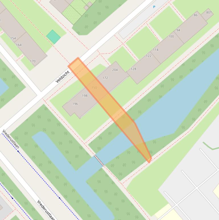 Kaart van postcodegebied 2543RZ.