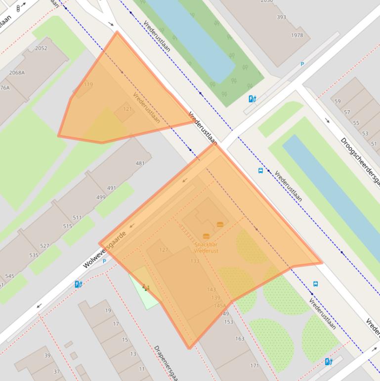 Kaart van postcodegebied 2543SM.