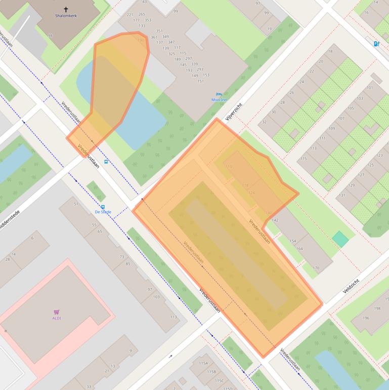 Kaart van postcodegebied 2543SV.