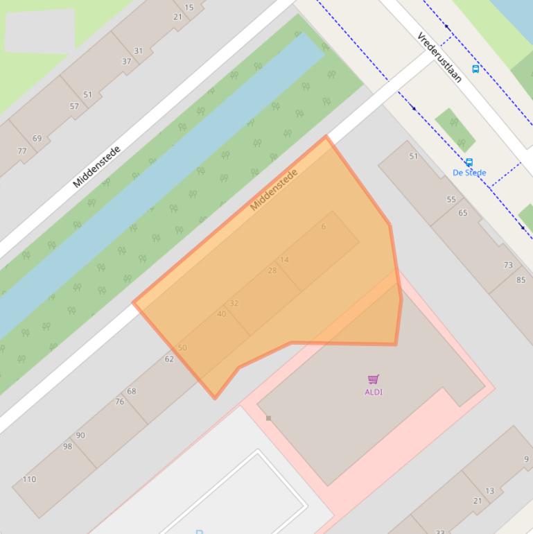 Kaart van postcodegebied 2543TR.