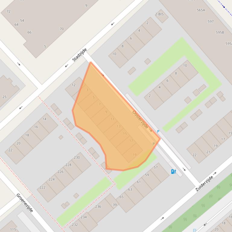 Kaart van postcodegebied 2543VT.