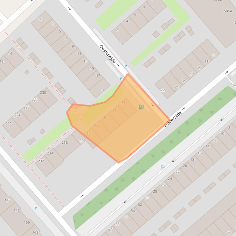 Kaart van postcodegebied 2543VV.