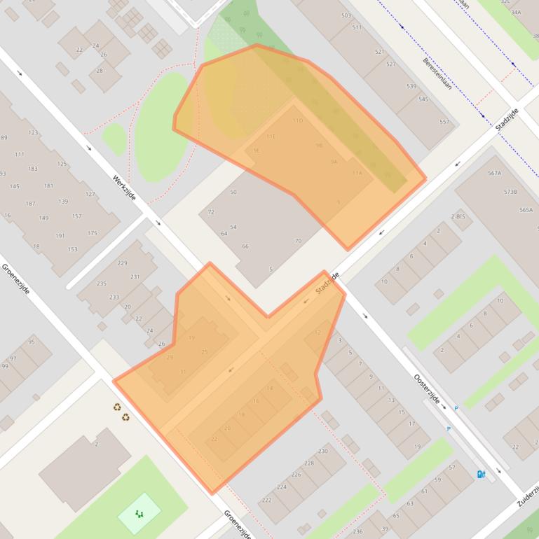 Kaart van postcodegebied 2543VZ.