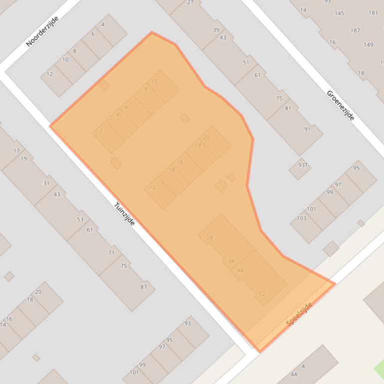 Kaart van postcodegebied 2543XG.