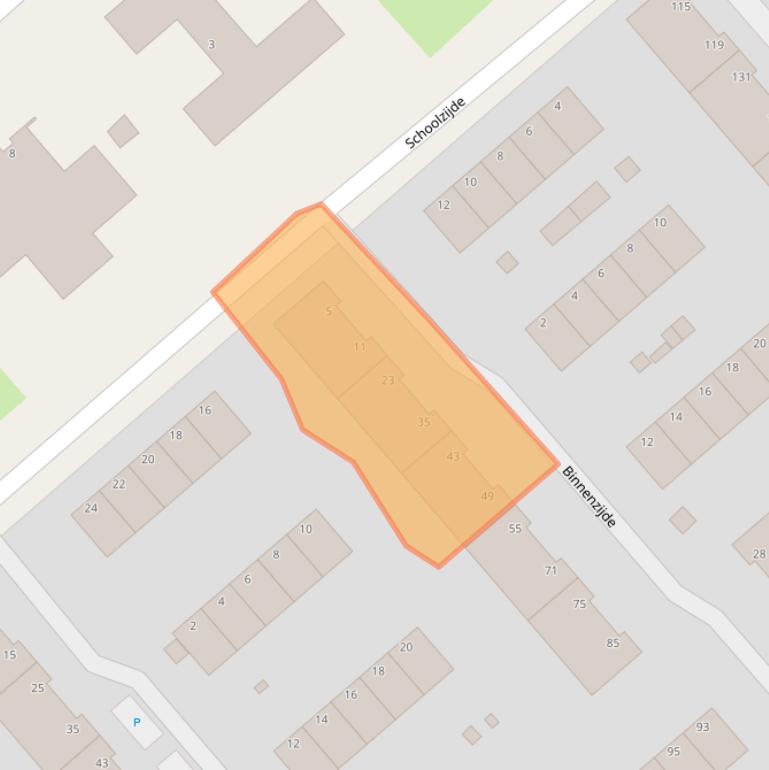 Kaart van postcodegebied 2543XH.