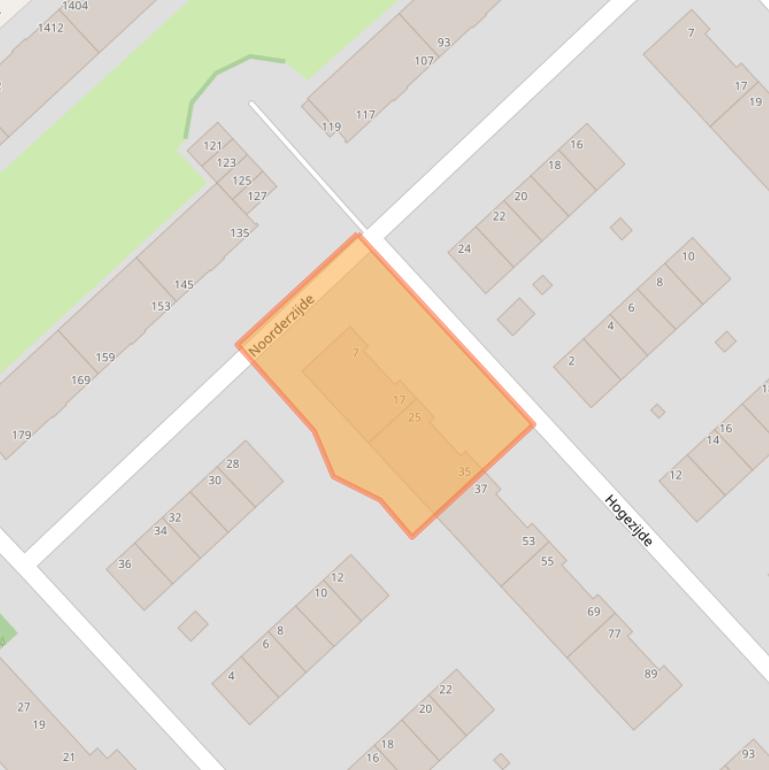 Kaart van postcodegebied 2543XP.