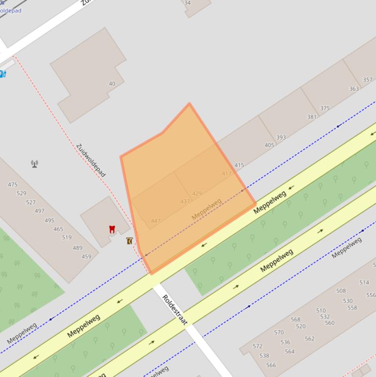 Kaart van postcodegebied 2544AK.