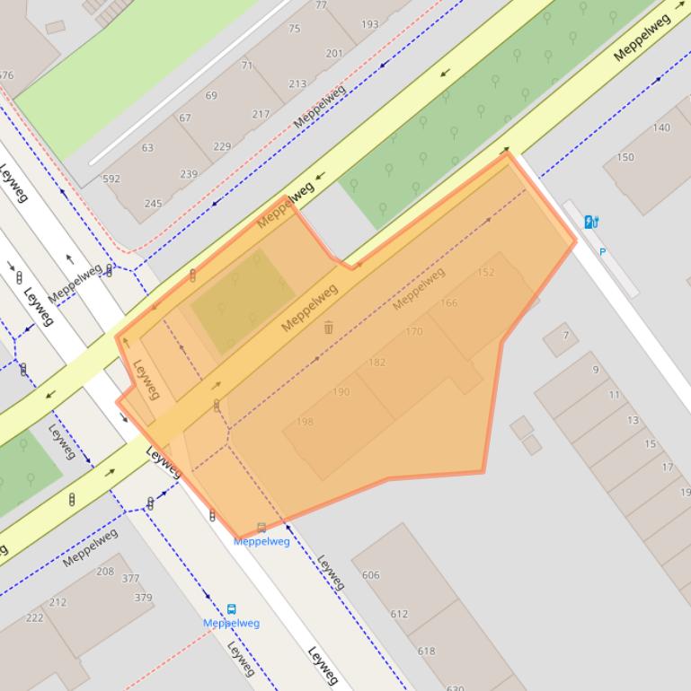 Kaart van postcodegebied 2544BD.