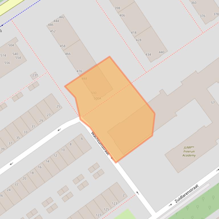 Kaart van postcodegebied 2544BM.