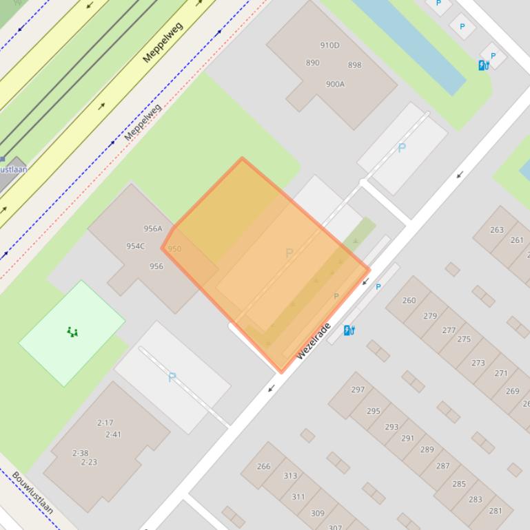 Kaart van postcodegebied 2544CD.