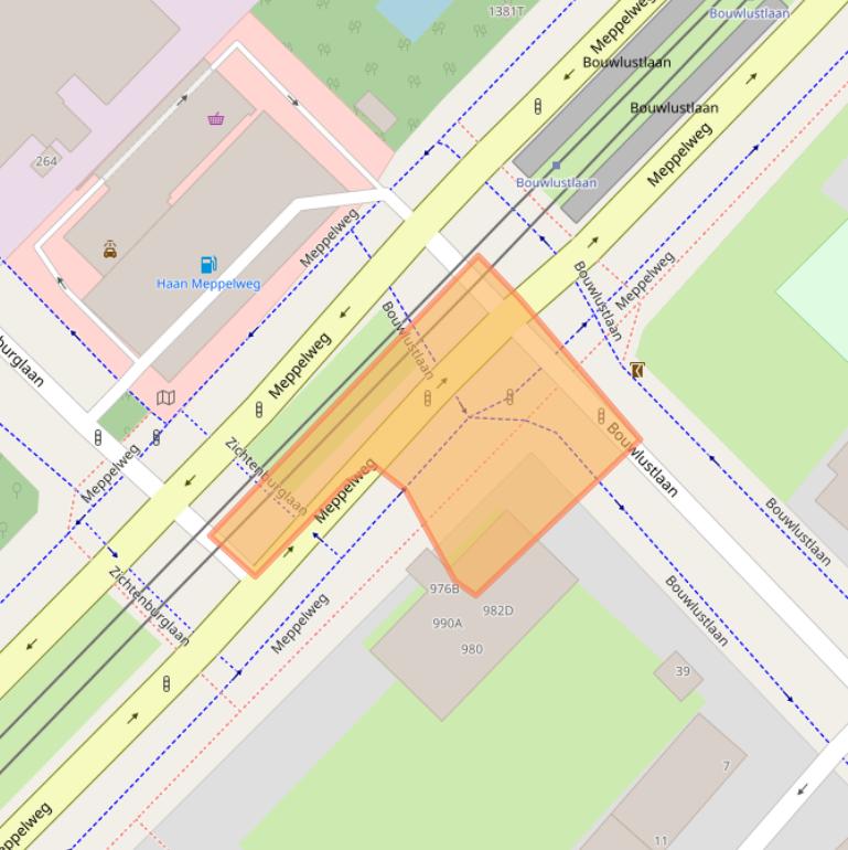 Kaart van postcodegebied 2544CE.