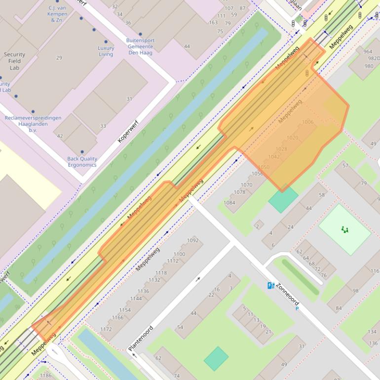 Kaart van postcodegebied 2544CH.