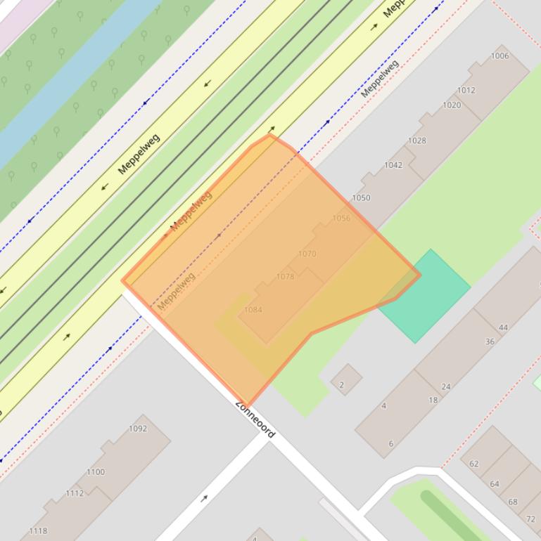 Kaart van postcodegebied 2544CJ.