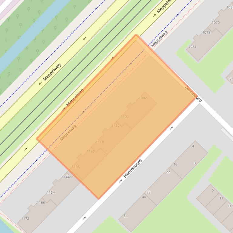 Kaart van postcodegebied 2544CK.